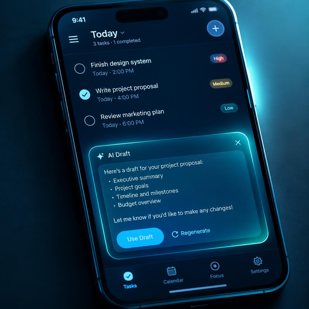 Phone showing a Workevo app